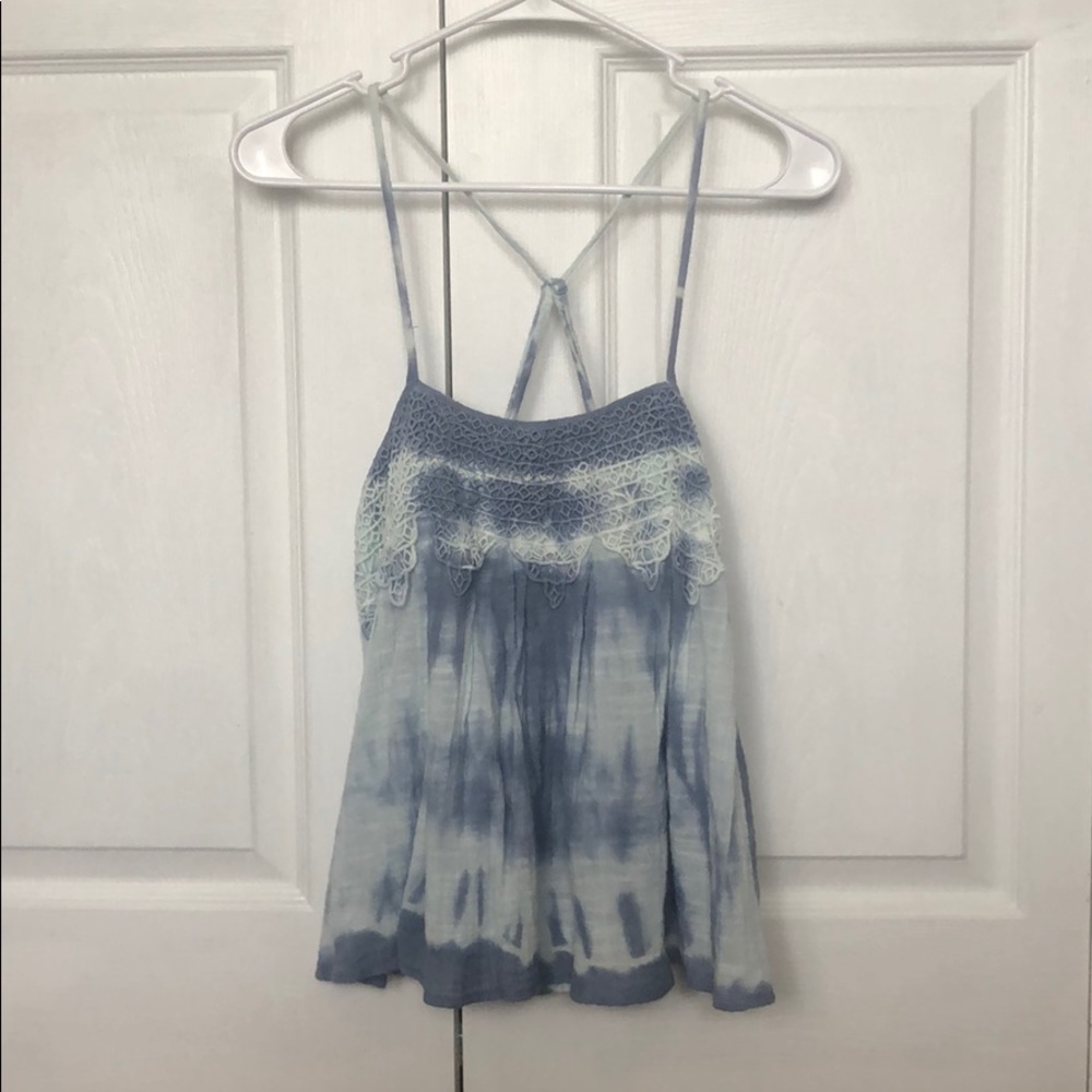 A tie dye tank top, good for summer weather